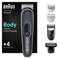 Braun Depilatore Corpo Series 5 5360, Rifinitore Corpo Da Uomo, Per Radere Petto, Ascelle, Inguine E Molto Altro, Pettini