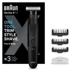 Braun Regolabarba Uomo E Rasoio Elettrico Barba Series X, Con Innovativa Lama 4D E Protezione SkinShield, Testina Flessibile A