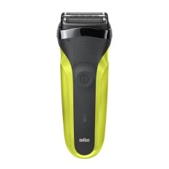 Braun Series 3 300 Rasoio Elettrico Barba, Nero/Verde Elettrico