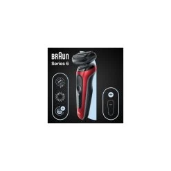 Braun Series 6 61-R1000s Rasoio Nero, Rosso -Bestes Kleingeräte Geschäft braun series 6 61 r1000s rasoio nero rosso 2