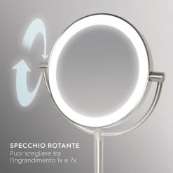 HoMedics Specchio Girevole Con Ingrandimento X7 E Illuminazione A LED MIR-8150-EU -Bestes Kleingeräte Geschäft homedics specchio girevole con ingrandimento x7 e illuminazione a led mir 8150 eu 2