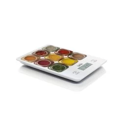 Laica KS1040 Bilancia Da Cucina Multicolore, Bianco Superficie Piana Rettangolo Bilancia Da Cucina Elettronica