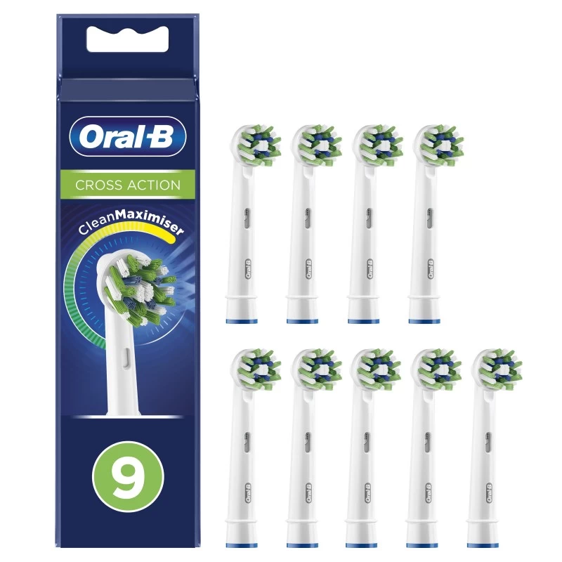 Oral B Oral-B CrossAction Testine Di Ricambio Con Tecnologia CleanMaximiser, Confezione Da 9 Pezzi 3 Oral B Oral-B CrossAction Testine Di Ricambio Con Tecnologia CleanMaximiser, Confezione Da 9 Pezzi