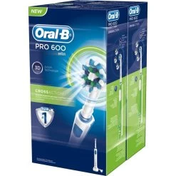 Oral B Oral-B PRO 600 Cross Action Adulto BIPACCO 2 Spazzolini - Rotante-oscillante Blu, Bianco -Bestes Kleingeräte Geschäft oral b pro 600 cross action adulto bipacco 2 spazzolini rotante oscillante blu bianco 1