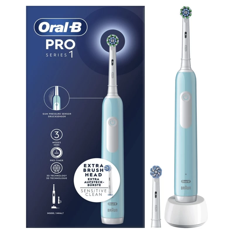 Oral B Oral-B Spazzolino Elettrico Ricaricabile Series 1 Blu Con 2 Testine Di Ricambio, 1 Spazzolino 3 Oral B Oral-B Spazzolino Elettrico Ricaricabile Series 1 Blu Con 2 Testine Di Ricambio, 1 Spazzolino