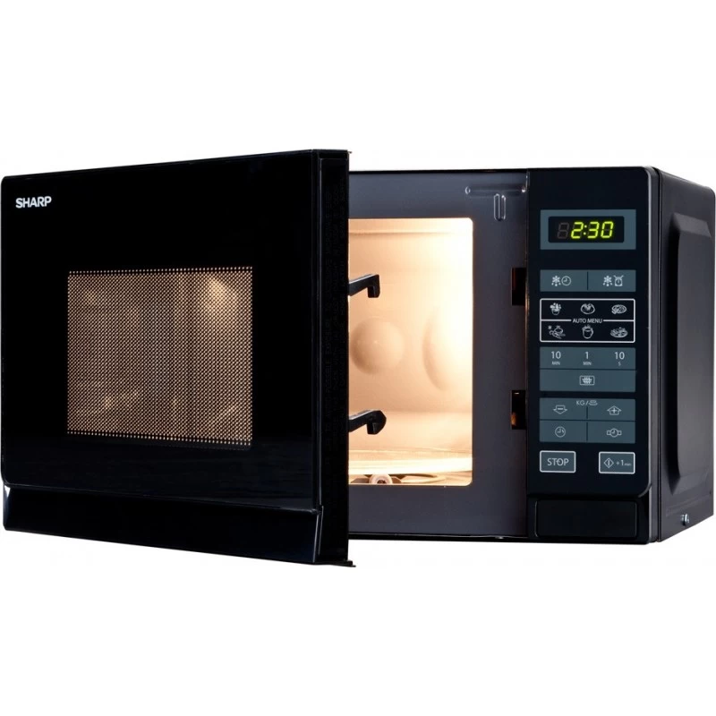 Sharp Home Appliances R-242 BKW Forno A Microonde Superficie Piana Solo Microonde 20 L 800 W Nero 4 Sharp Home Appliances R-242 BKW Forno A Microonde Superficie Piana Solo Microonde 20 L 800 W Nero – Bild 2